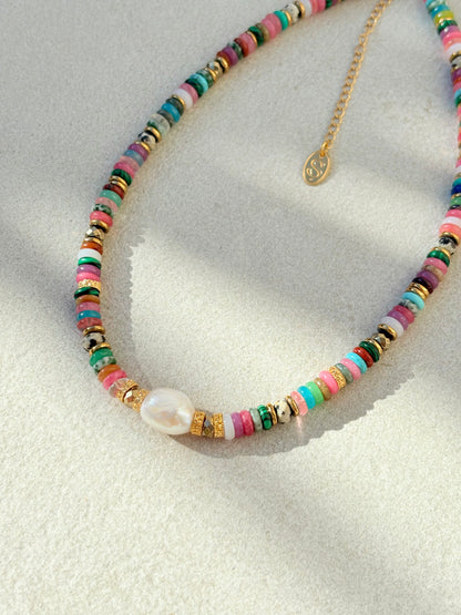 collier chic et coloré bohème pour l'été